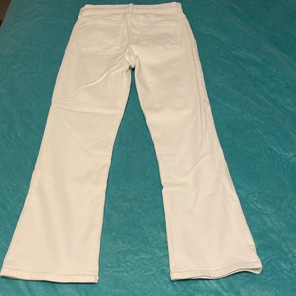J Crew Button Fly High-rise Women’s Size 26 10” White Billie Demi Boot Crop Jean - Picture 11 of 12